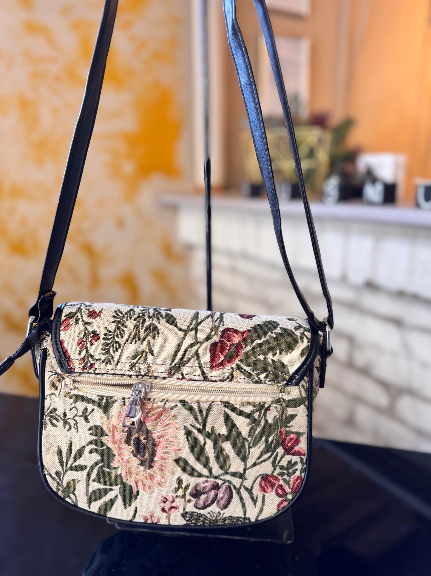 Fekete mintás crossbody